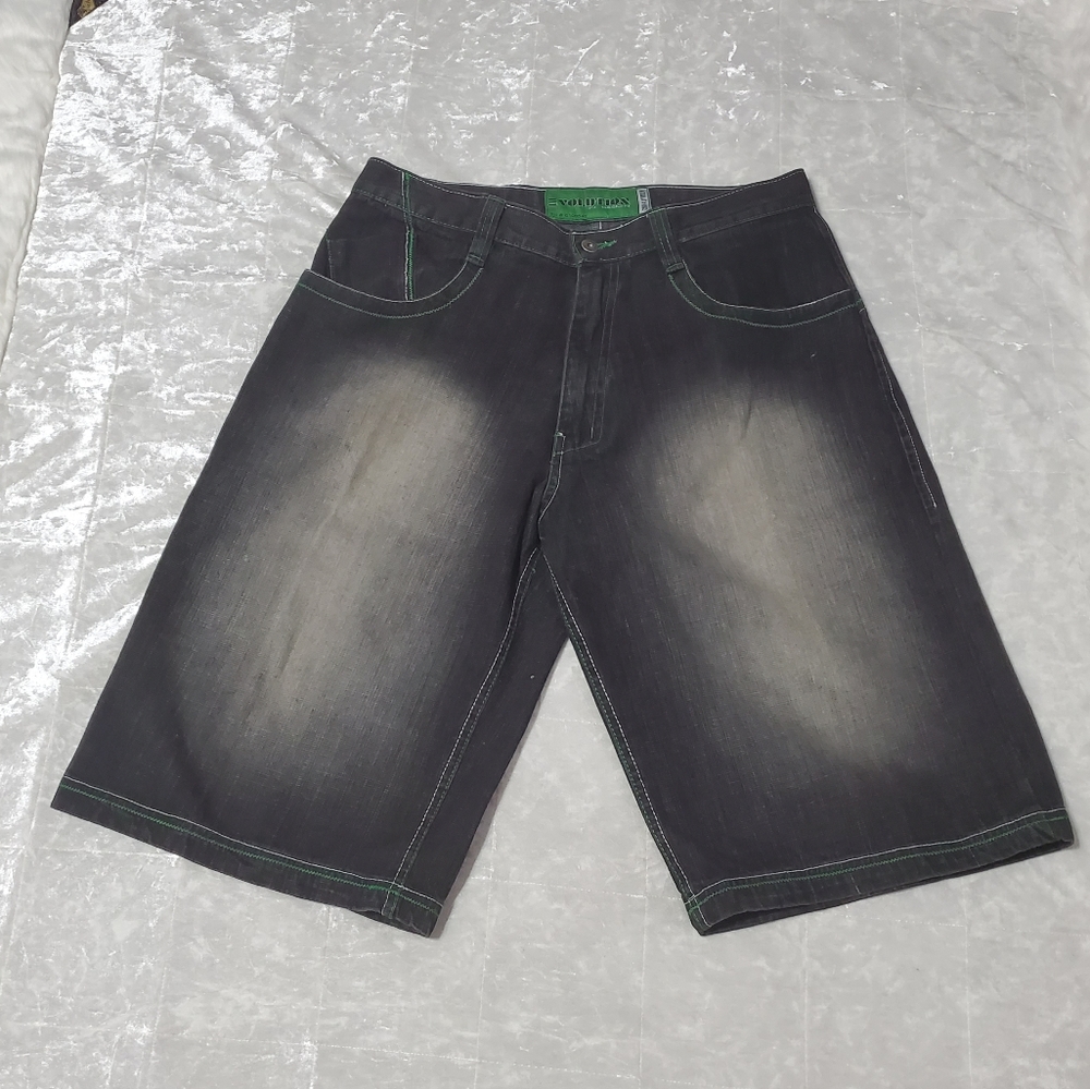 Evolution Black Wash Mens Jean Shorts